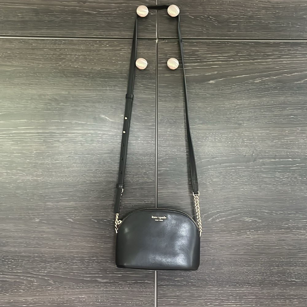 Kate Spade, New York Black Saffiano leather Small Dome Crossbody Bag - Picture 2 of 11